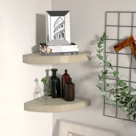 Corner floating shelves 2 pcs MDF oak 25x25x3.8 cm by vidaXL, Shelves and shelves - Ref: Foro24-323905, Price: 30,82 €, Disco...