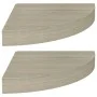 Corner floating shelves 2 pcs MDF oak 25x25x3.8 cm by vidaXL, Shelves and shelves - Ref: Foro24-323905, Price: 30,82 €, Disco...