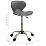 323678 Salon Spa Stool Grey Faux Leather de vidaXL, Sillas de peluquería - Ref: Foro24-323678, Precio: 84,43 €