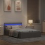 Cama hidráulica almacenaje sin colchón gris claro 140x200 cm