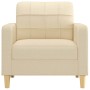 Sillón de tela color crema 60 cm
