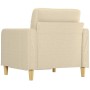 Sillón de tela color crema 60 cm