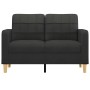 Sofá de 2 plazas de tela negro 120 cm