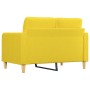 Sofá de 2 plazas de tela amarillo claro 120 cm