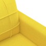 Sofá de 2 plazas de tela amarillo claro 120 cm
