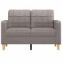 Sofá de 2 plazas de tela gris taupé 120 cm