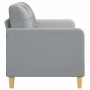 Sofá de 2 plazas de tela gris claro 140 cm