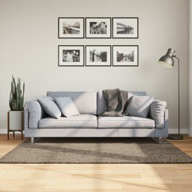 Alfombra pelo largo aspecto brillante ISTAN gris 120x170 cm