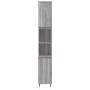 Set de muebles de baño 3 pzas madera contrachapada gris sonoma