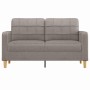 Sofá de 2 plazas de tela gris taupé 140 cm