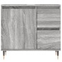 Set de muebles de baño 3 pzas madera contrachapada gris sonoma