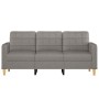 Sofá de 3 plazas de tela gris taupe 180 cm