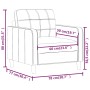 Sillón cuero sintético color capuchino 60 cm