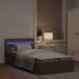Cama canapé hidráulica de almacenaje sin colchón taupe 90x200cm