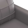 Sofá de 2 plazas de cuero sintético gris 120 cm