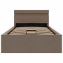 Cama canapé hidráulica de almacenaje sin colchón taupe 90x200cm