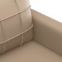 Sofá de 2 plazas de cuero sintético color capuchino 120 cm