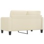 Sofá de 2 plazas de cuero sintético color crema 140 cm