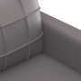 Sofá de 2 plazas de cuero sintético gris 140 cm
