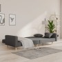 Sofá cama de 2 plazas con dos almohadas tela gris oscuro en Sofás | Comprar online en Foro24