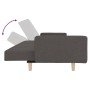 Sofá cama de 2 plazas con dos almohadas tela gris oscuro en Sofás | Comprar online en Foro24