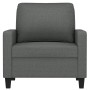 Sillón de tela gris oscuro 60 cm