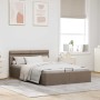 Cama canapé hidráulica almacenaje sin colchón taupe 140x200 cm
