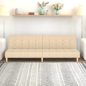 Sofá cama de 2 plazas tela color crema