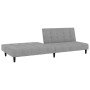 Sofá cama de 2 plazas terciopelo gris claro