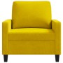 Sillón de terciopelo amarillo 60 cm