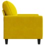 Sillón de terciopelo amarillo 60 cm