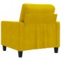 Sillón de terciopelo amarillo 60 cm