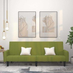 Sofá cama de 2 plazas terciopelo verde claro Sofá cama de 2 plazas terciopelo verde claro