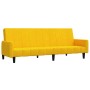 Sofá cama de 2 plazas terciopelo amarillo
