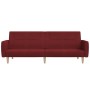 Sofá cama de 2 plazas tela rojo tinto