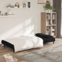 Sofá cama de 2 plazas con dos almohadas terciopelo negro