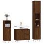 3-teiliges Badezimmermöbel-Set aus braunem Eichensperrholz von vidaXL, Badezimmermöbel - Ref: Foro24-3190228, Preis: 208,25 €...