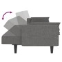 Sofá cama de 2 plazas con dos almohadas tela gris claro