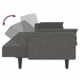Sofá cama de 2 plazas con dos almohadas tela gris oscuro en Sofás | Comprar online en Foro24