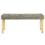 Banco de ratán kubu natural y madera maciza de caoba 110 cm