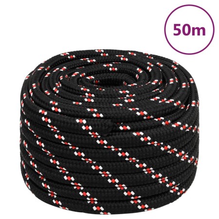Black polypropylene boat rope 20 mm 50 m by vidaXL, Ropes and metal cords - Ref: Foro24-152368, Price: 68,59 €, Discount: %