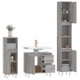Set de muebles de baño 3 pzas madera contrachapada gris sonoma