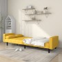 Sofá cama de 2 plazas con dos almohadas tela color amarillo