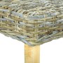 Banco de ratán kubu natural y madera maciza de caoba 110 cm
