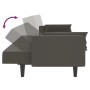 Sofá cama de 2 plazas con dos almohadas terciopelo gris oscuro en Sofás | Comprar online en Foro24