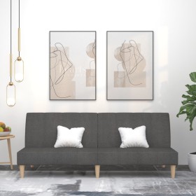 Sofá cama de 2 plazas tela gris oscuro Sofá cama de 2 plazas tela gris oscuro