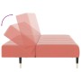 Sofá cama de 2 plazas terciopelo rosa