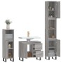Set de muebles de baño 3 pzas madera contrachapada gris sonoma