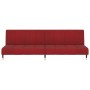 Sofá cama de 2 plazas terciopelo color vino tinto