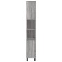 Set de muebles de baño 3 pzas madera contrachapada gris sonoma